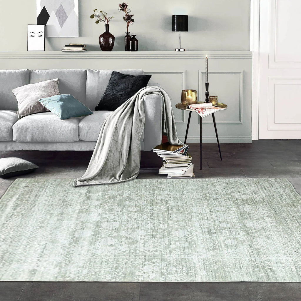 8x10 Gray, Beige Hand Knotted 100% Wool Modern & Contemporary Oriental Area Rug